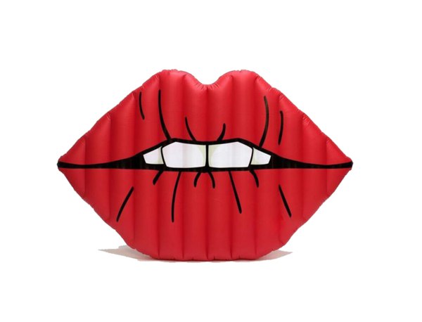 Надувной матрас в форме страстных красных губ фото