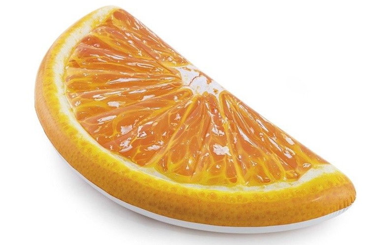 Надувной матрас для плаванья в виде дольки апельсина фото