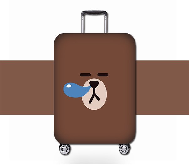 Чехол на чемодан со спящем медведем фото