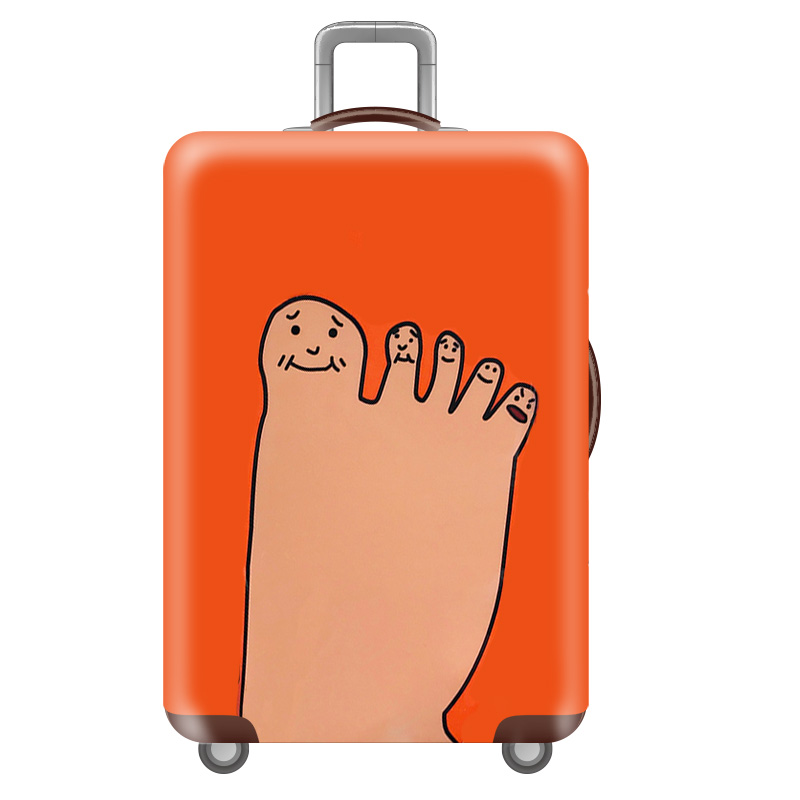 Прикольный чехол на чемодан с пальцами ног фото