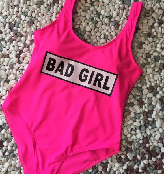 Розовый боди Bad Girl фото