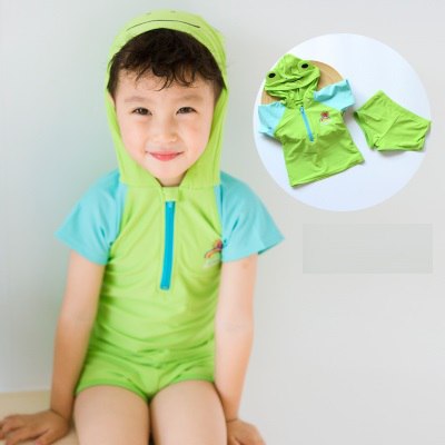 Костюм для плавания детский с капюшоном жабка фото