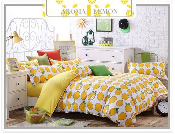 Крутой постельный комплект с лимонами фото