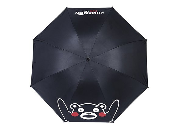Черный зонт с медведем Кумамото фото