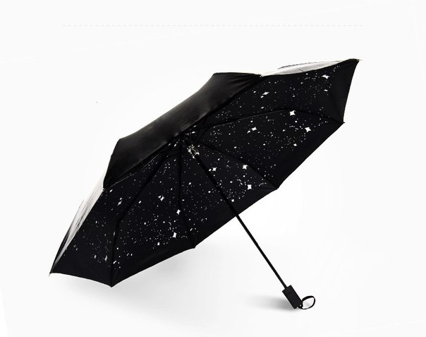 Зонт с звездным небом на внутренней части фото