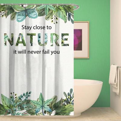 Дешевая штора с надписью Nature фото
