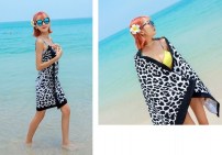 Пляжное полотенце с леопардовым принтом фото