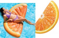 Надувной матрас для плаванья в виде дольки апельсина фото