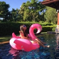 Матрас розовый фламинго фото