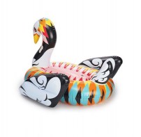 Разноцветный надувной матрас лебедь фото