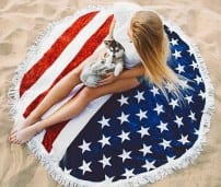 Пляжный плед американский флаг