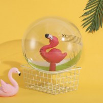 Пляжный мяч с надувным внутри фламинго