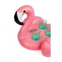 Надувной подстаканник розовый фламинго на 4 стаканчика фото