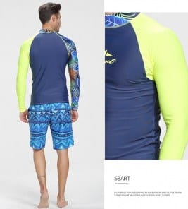 Плавательный мужской костюм для серфинга кофта + пляжные шорты