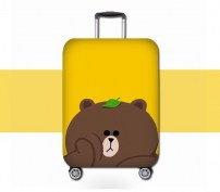 Чехол на чемодан с бурым медведем