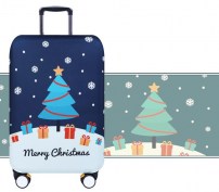 Чехол на чемодан с новогодней елкой
