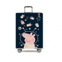 Качественный защитный чехол на чемодан с Свинкой Пепой в космосе