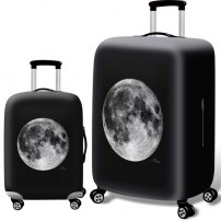 Черный защитный чехол для чемодана с луной
