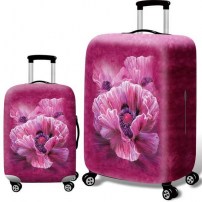 Чехол на чемодан с 3D цветком