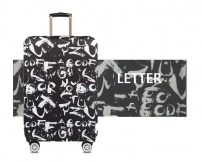Защитный черный чехол на багаж с буквами