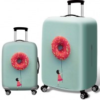 Чехол на багаж с девочкой и пончиком