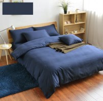 Спальное синие однотонное постельное белье