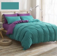Приятный набор спального белья зеленого цвета