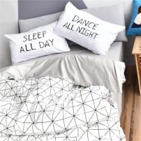 Современный постельный набор белья в геометрическом стиле