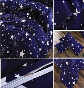 Синее постельного белья звездное небо фото