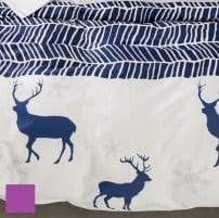 Белый постельный комплект с оленями и вышивкой фото