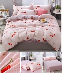 Комплект спальный с вишнями