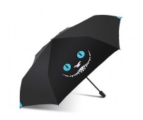 Черный зонтик с улыбкой фото