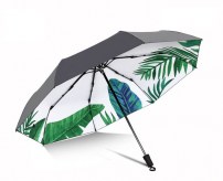 Зонтик с яркими листьями на внутренней части