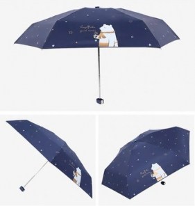 Маленький зонт с мишкой в шарфике