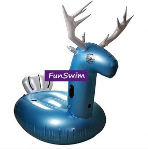 Огромный матрас для плавания синий олень фото