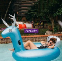 Огромный матрас для плавания синий олень фото