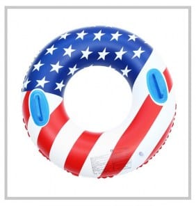 Надувной круг с флагом америки
